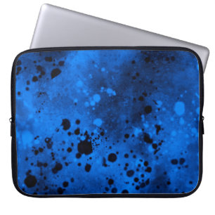 Retro Blue Farbklecks Laptopschutzhülle