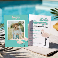 Retro Blue Flamingo Lasse Flamingle Brautparty