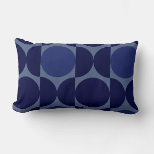 Retro Blue Geometric Lendenkissen