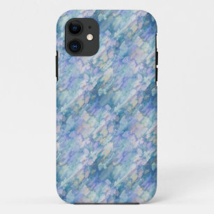 Retro Blue Lila Raindrop Muster iPhone 11 Hülle