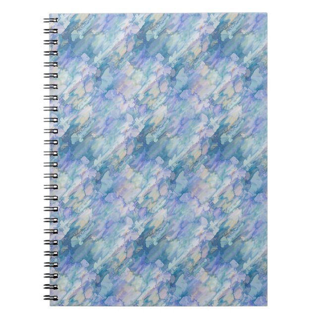 Retro Blue Lila Raindrop Muster Notizblock (Vorderseite)