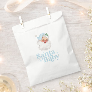Retro Blue Santa Baby Weihnachtsdusche Geschenktütchen