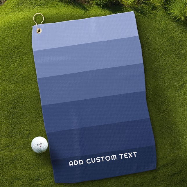 Retro Blue Stripes mit einfachem seriellen Sans-Na Golfhandtuch (Custom Golf Towel)