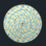 Retro Blue Yellow Pastor Warped Checkerboard Dartscheibe<br><div class="desc">Perfektes Kissen mit schachbrettgedeckten Kissen in Pastellfarben,  voll mit tollen Vibes. Moderne Schachbretter in Pastellviolett,  lila,  lila und pastellgelb. Dieses schöne Retro psychedelische Design bringt Sie ins Wunderland. Verwarfte Karos in Pastellfarben. wirbelnd und wirbelnd,  Drehung-Karo,  karierte Muster</div>
