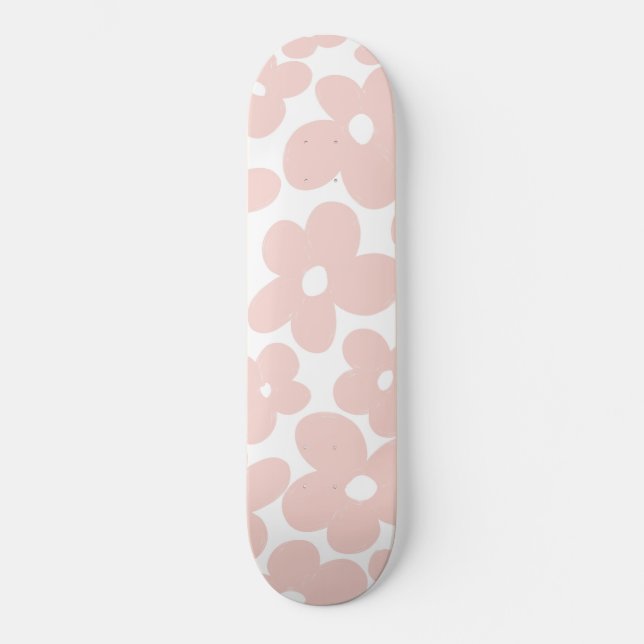 Retro-Blume #2 #floral #pattern #decor #art Skateboard (Vorderseite)
