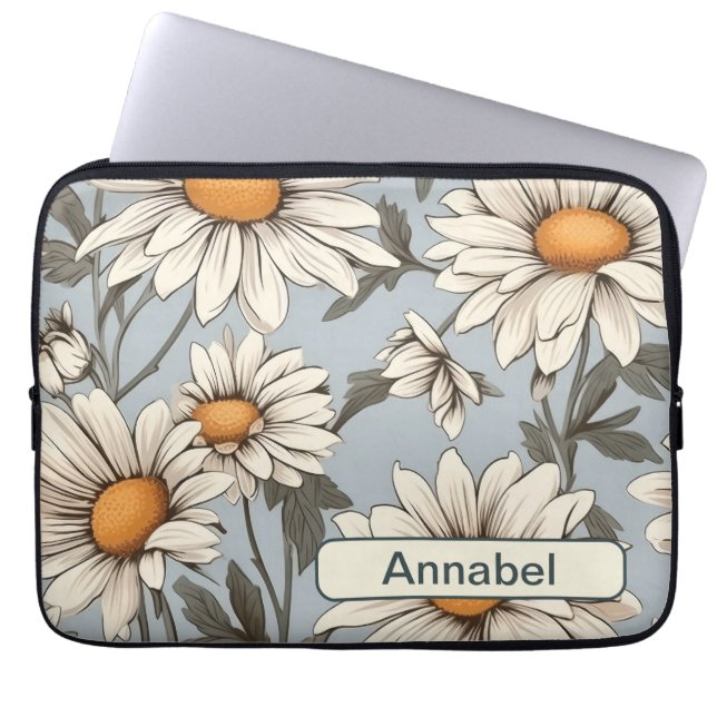 Retro-Blume 6 Notebook-Hülle Laptopschutzhülle (Vorderseite)
