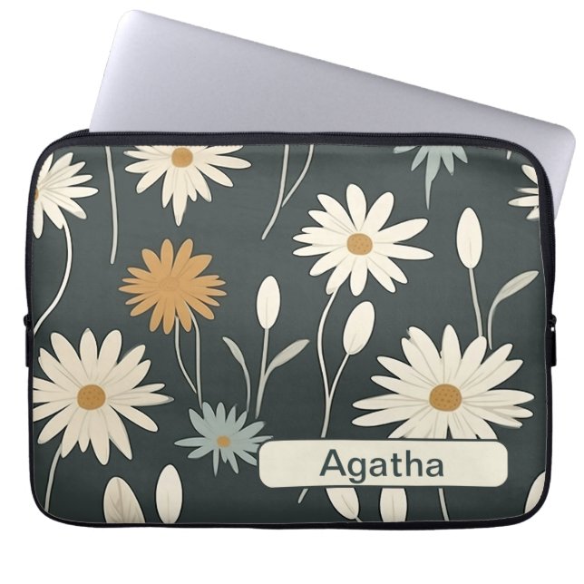 Retro-Blume 9 Notebook-Hülle Laptopschutzhülle (Vorderseite)