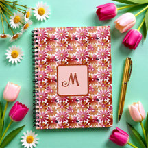 Retro-Blume ästhetisch - Mit Monogramm
