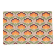Retro Blume braun und Orangen auf hellem Hintergru