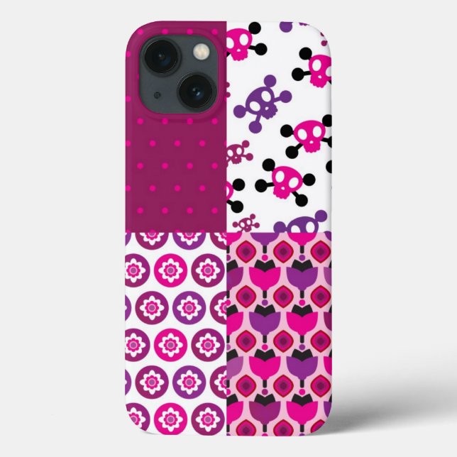 Retro-Blume Case-Mate iPhone Hülle (Rückseite)