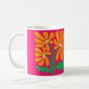 Retro Blume Farbige Tasse