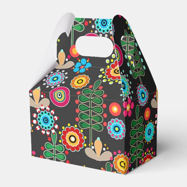 Retro, Blume Geschenkschachtel (Rückseite)