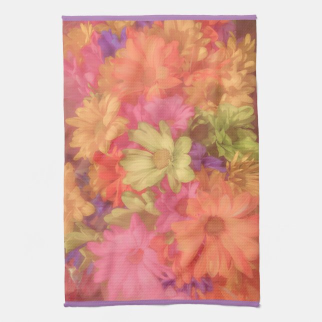 Retro-Blume Geschirrtuch (Vertikal)