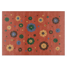 Retro-Blume Glasschneidebrett