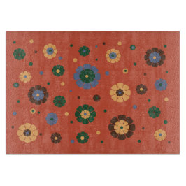 Retro-Blume Glasschneidebrett Schneidebrett