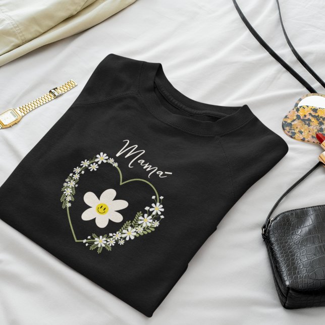 Retro Blume Herzlichen Glückwunsch, Spanische Mama Sweatshirt (Von Creator hochgeladen)