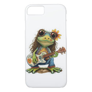 Retro Blume Hippie Frog Weber Glass Piano on Case-Mate iPhone Hülle