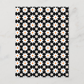 Retro-Blume in Halloween-Farben Postkarte
