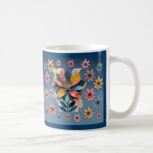 Retro-Blume Kaffeetasse