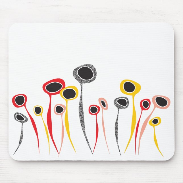 Retro-Blume Maus-Pad Mousepad (Vorne)