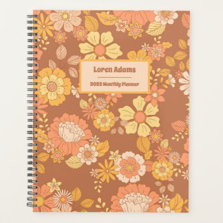 Retro Blume Monatsplaner Planer