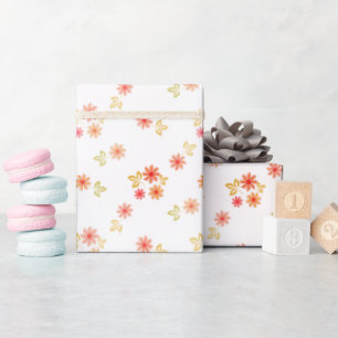 Retro Blume Muster. Geschenkpapier