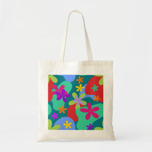 Retro-Blume nahtlos farbig Tragetasche