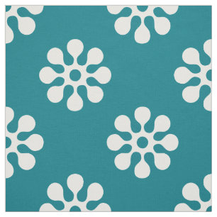Retro-Blume nahtlos weiß Stoff