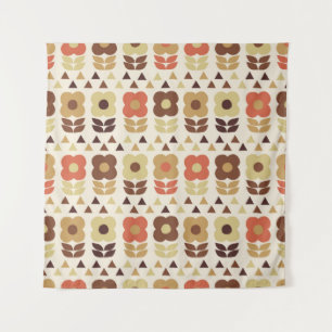 Retro-Blume - nahtloses Muster Wandteppich