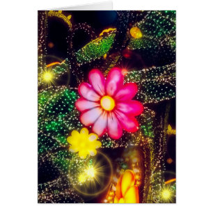 Retro-Blume Neonlicht
