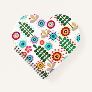 Retro, Blume Notizbuch