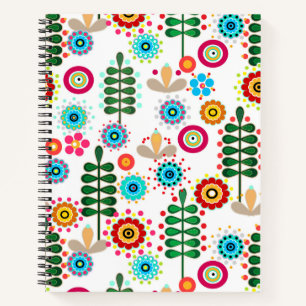 Retro, Blume Notizbuch