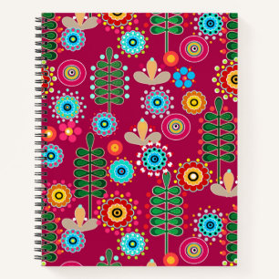 Retro, Blume Notizbuch