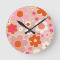Retro-Blume Pfirsichfarben Rosa orange
