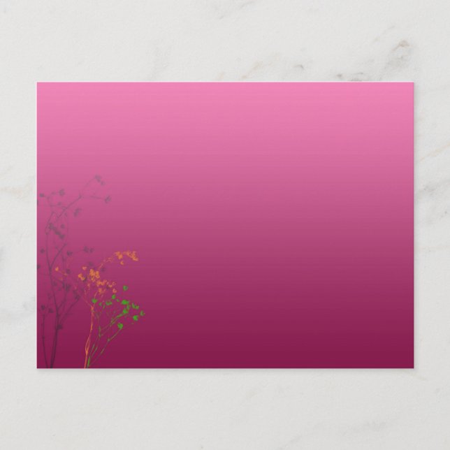 Retro-Blume Postkarte (Vorderseite)
