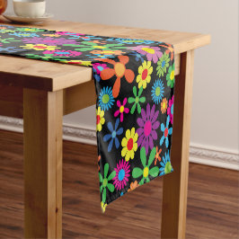 Retro Blume Power Kurz Table Runner Kurzer Tischläufer