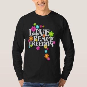 Retro Blume Power Typ - Liebe Frieden Freiheit 2 - T-Shirt