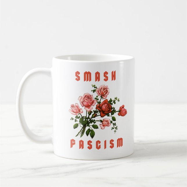 Retro-Blume - Schmutz des Faschismus Kaffeetasse (Links)