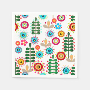 Retro, Blume Serviette