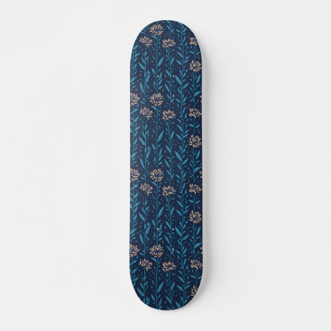 Retro-Blume Skateboard (Vorne)