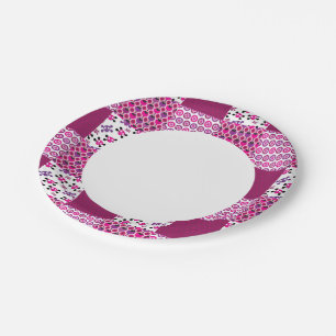 Retro Blume Skull Polka Punkt Pappteller