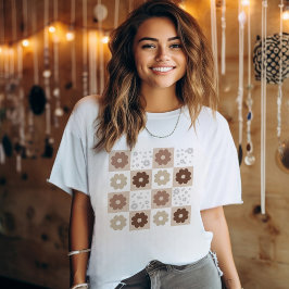 Retro-Blume T - Shirt geprüft