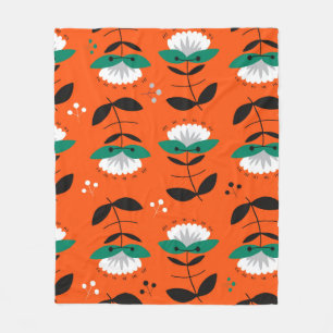 Retro Blume und Blätter nahtlos Muster.  Fleecedecke