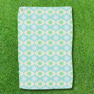 Retro-Blume und Daisy-Hourglass-Muster Golfhandtuch