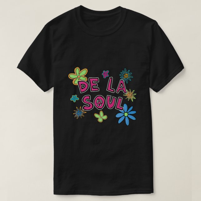 Retro-Blume und Soul Music Liebe Tribute T-Shirt (Design vorne)