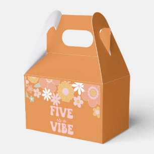 Retro-Blumen 5 ist eine Stimmung 5. Geburtstag Fav Geschenkschachtel