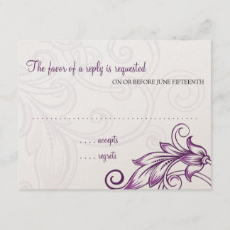 Retro-Blumen-Antwortkarte RSVP Karte