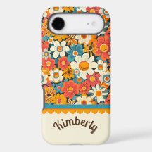 Retro-Blumen-Daisy-Handyhülle – Benutzerdefinierte