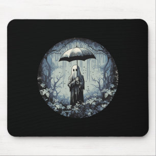 Retro-Blumen-Geist Vintage-Halloween-Geist im Mousepad