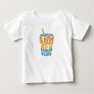 Retro-Blumen im Sommer-Feeling  Baby T-shirt
